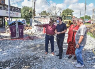 En Garín, recorrimos las obras de ensanche del Paso a Nivel de Boulevard Presidente Perón y la puesta en valor del trazado ferroviario