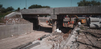 Avanza la construcción del paso bajo nivel de la calle Pablo Podestá
