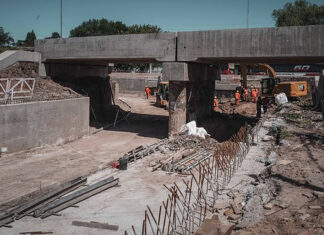 Avanza la construcción del paso bajo nivel de la calle Pablo Podestá