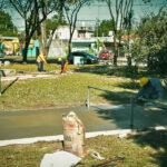 Garín: avanzan las obras de puesta en valor en la plaza Sarmiento y el cementerio