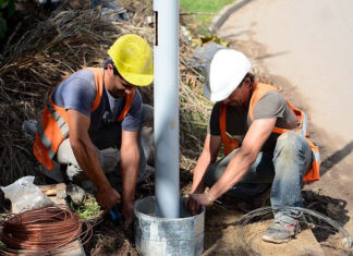 Junio: se instalaron 186 luminarias LED en distintos puntos del partido