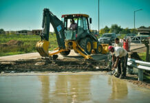 Pavimento y luz: continúan las obras en las calles Libertad y 5 de Junio e instalan 53 nuevos puntos LED