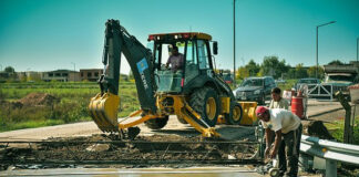 Pavimento y luz: continúan las obras en las calles Libertad y 5 de Junio e instalan 53 nuevos puntos LED
