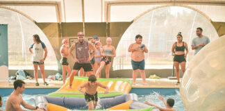 Maquinista Savio: Ramil recorrió el polideportivo donde se encuentra la primera pileta climatizada municipal del partido