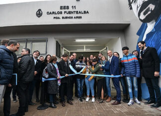 Sujarchuk, Kicillof y Ramil inauguraron la ampliación de la escuela secundaria Carlos Fuentealba