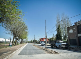 Más Obras: la pavimentación del Boulevard 5 de Junio en Maquinista Savio ya se encuentra avanzada en un 90%