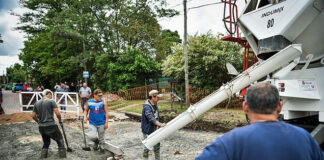 Avanzan las obras viales en Maquinista Savio y Matheu