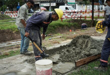 Hidráulica: la Municipalidad de Escobar realiza obras para ampliar la capacidad del reservorio ubicado en el casco céntrico de Garín