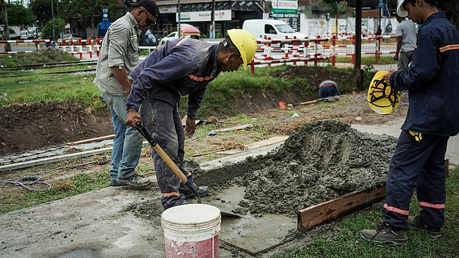 Hidráulica: la Municipalidad de Escobar realiza obras para ampliar la capacidad del reservorio ubicado en el casco céntrico de Garín