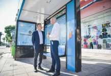 Beto Ramil y el ministro Diego Giuliano supervisaron la instalación de Paradas Seguras en Garín