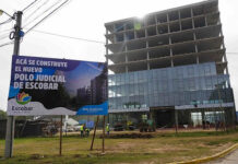 Ariel Sujarchuk supervisó junto autoridades judiciales la obra del Polo Judicial en Belén de Escobar