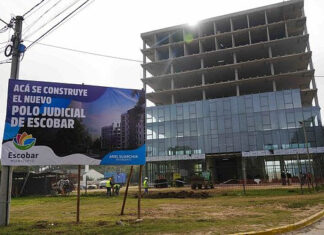 Ariel Sujarchuk supervisó junto autoridades judiciales la obra del Polo Judicial en Belén de Escobar