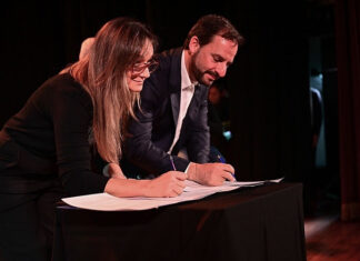 Histórico: Ariel Sujarchuk y Malena Galmarini anunciaron la construcción de una planta de tratamiento cloacal para 500.000 habitantes en un predio recuperado por el Municipio