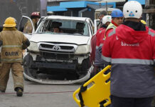 Garín: los Bomberos Voluntarios organizaron un simulacro para más de 1000 estudiantes de escuelas del distrito