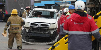 Garín: los Bomberos Voluntarios organizaron un simulacro para más de 1000 estudiantes de escuelas del distrito