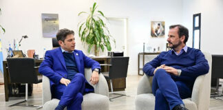 Kicillof se reunió con el intendente Ariel Sujarchuk a raíz de los casos de incitación a los saqueos
