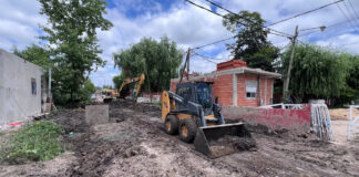 Continúan las obras de extensión de agua y cloacas en distintos barrios del partido de Escobar