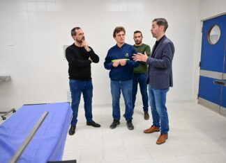 Más salud: Ariel Sujarchuk recorrió las obras de ampliación del Hospital del Bicentenario