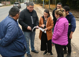 Verónica Sabena supervisó distintas obras del distrito y participó en el aniversario de la escuela “Ciudad de Garín”