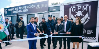 Sujarchuk y Kicillof inauguraron una nueva posta del Grupo de Prevención Motorizado en Maquinista Savio