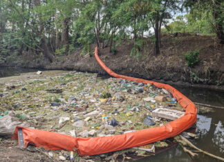 La ecobarda del Arroyo Escobar evitó que más de 5.000 kilos de basura contaminen la Reserva de Maschwitz