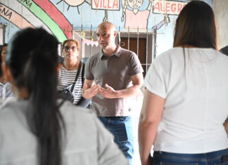 Beto Ramil y Fernanda Miño recorrieron obras de urbanización que siguen paralizadas por el gobierno nacional