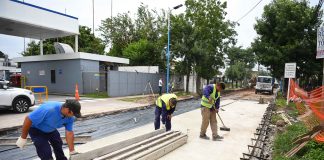 Belén de Escobar: Ariel Sujarchuk supervisó las obras de repavimentación de la calle Don Bosco