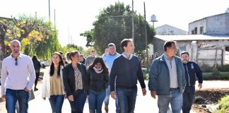 Ariel Sujarchuk inauguró asfaltos y recorrió las mejoras en la feria de Maquinista Savio