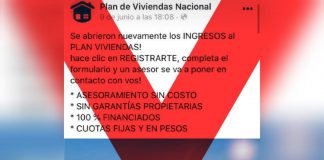 Advierten sobre publicidades engañosas en redes sociales acerca de un programa de viviendas