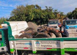 Escobar Sostenible: en lo que va del año, se reciclaron 3240 kilos de neumáticos en desuso provenientes de vehículos municipales